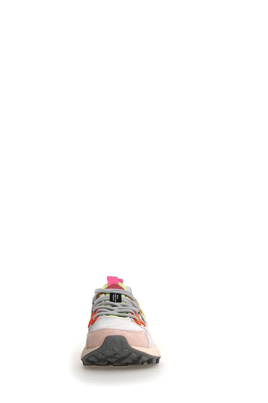 Sneakers Flower Mountain in suede e mesh bianco e rosa Yamano 3