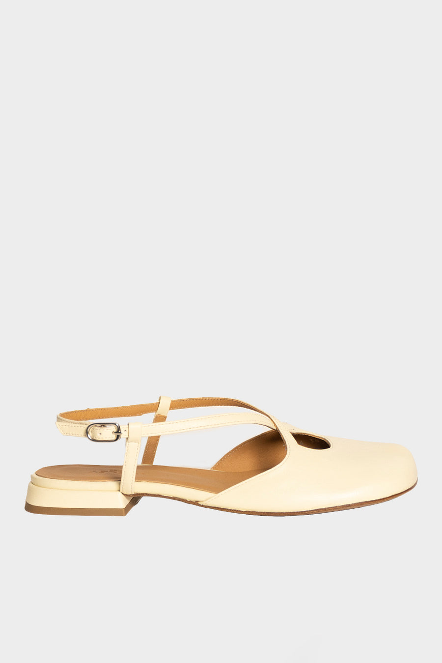 Slingback Audley in pelle color panna 22269