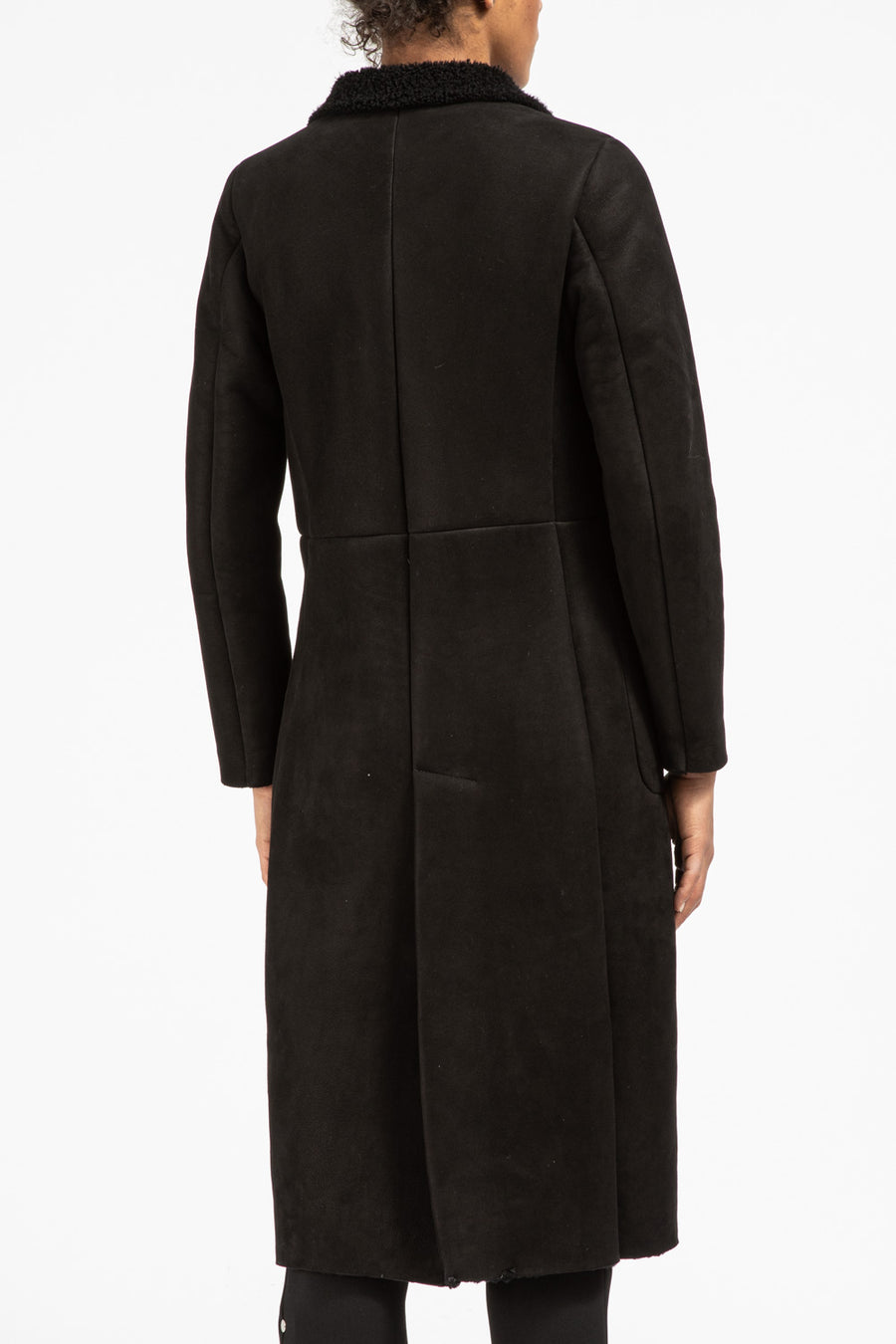 Cappotto da donna in pelle nero 41001