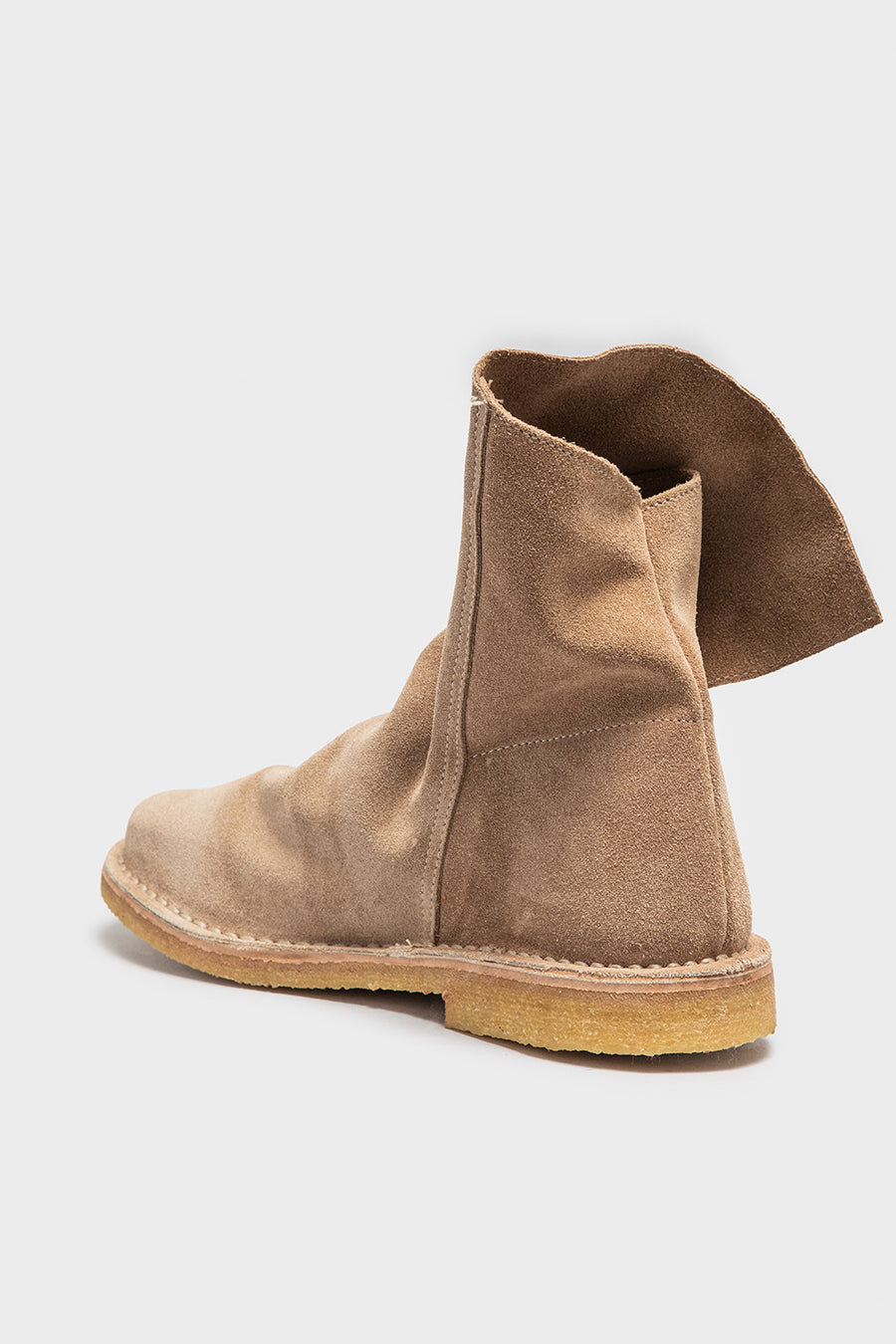 Stivaletto Polacchino Alexandra da donna in camoscio beige