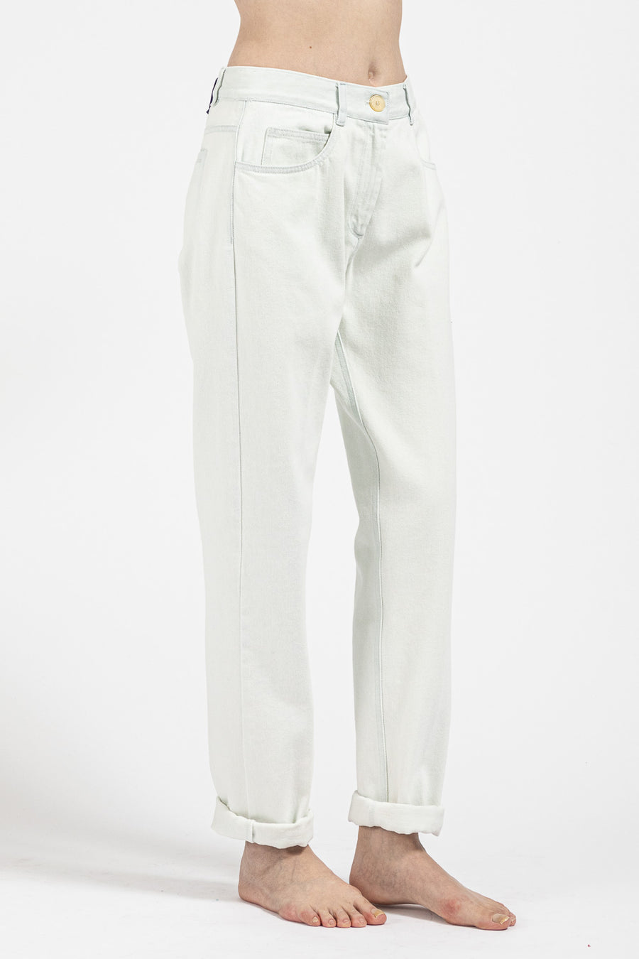 Pantalone Forte Forte in denim color bleach