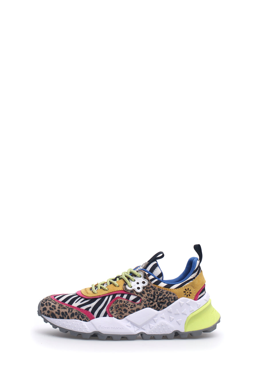 Sneakers Flower Mountain in camoscio e tessuto color multi pastel kotetsu