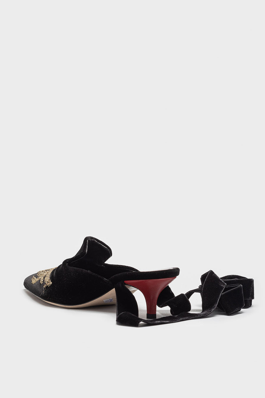 Mules Gia Couture velluto nero Vienna – Alexandra Roma