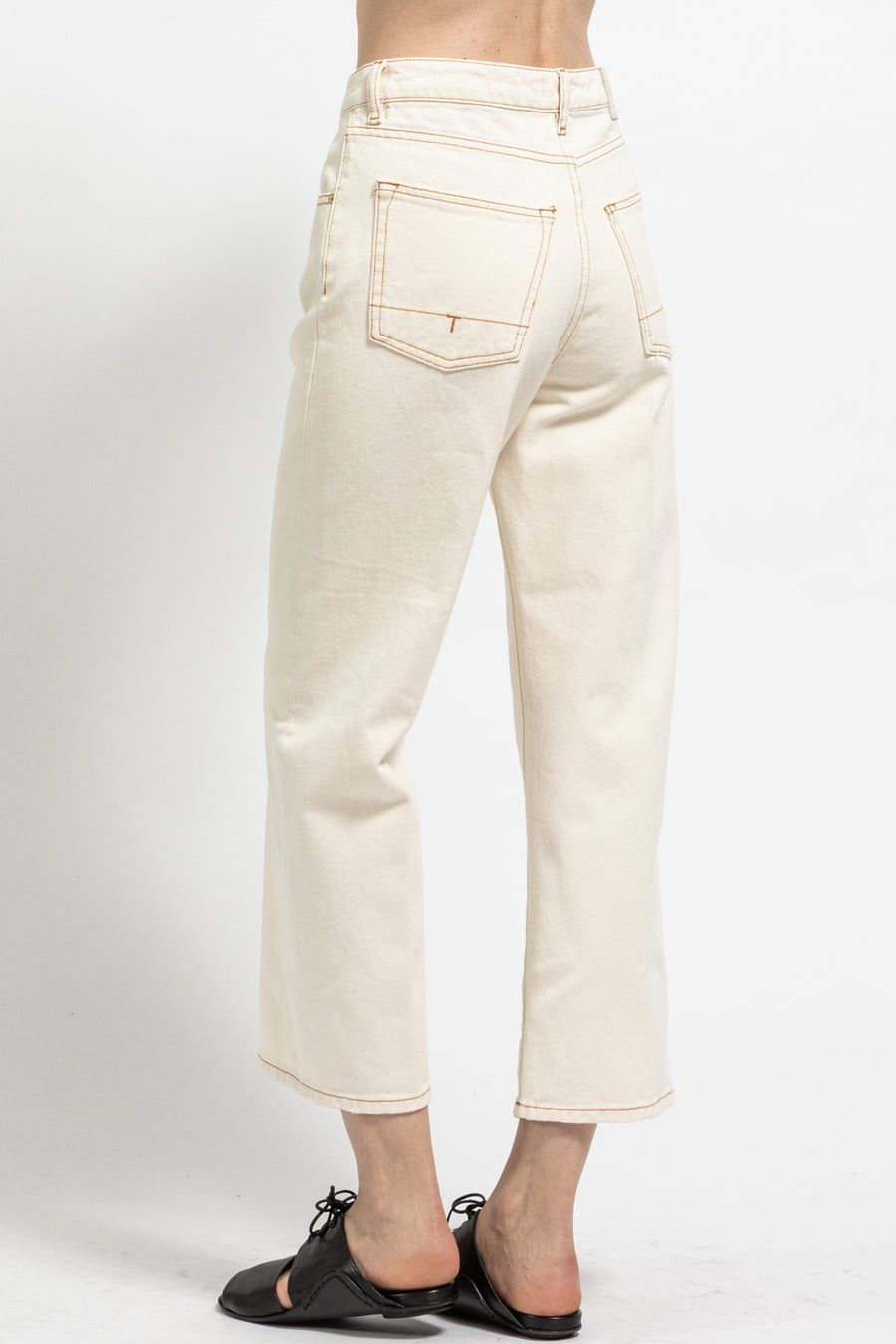 Pantalone Jeans da donna in cotone écru Zaira