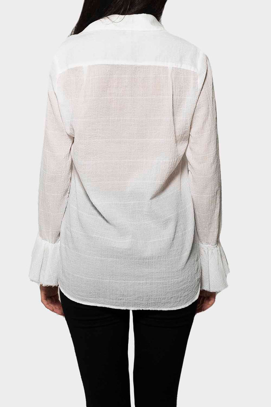 Camicia Diega in cotone bianco cherla8136