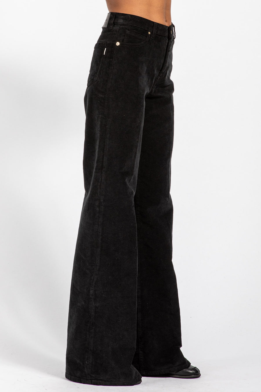 Pantalone da donna in velluto nero Claire