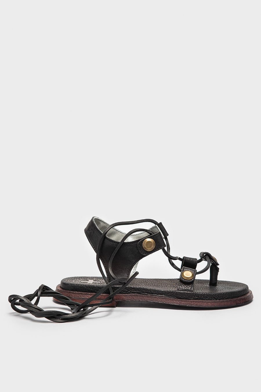 Sandalo Fiorentini+Baker in pelle nera marty