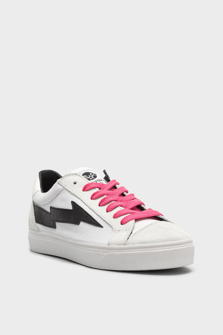 Sneakers da donna in tessuto bianco e rosa thul002