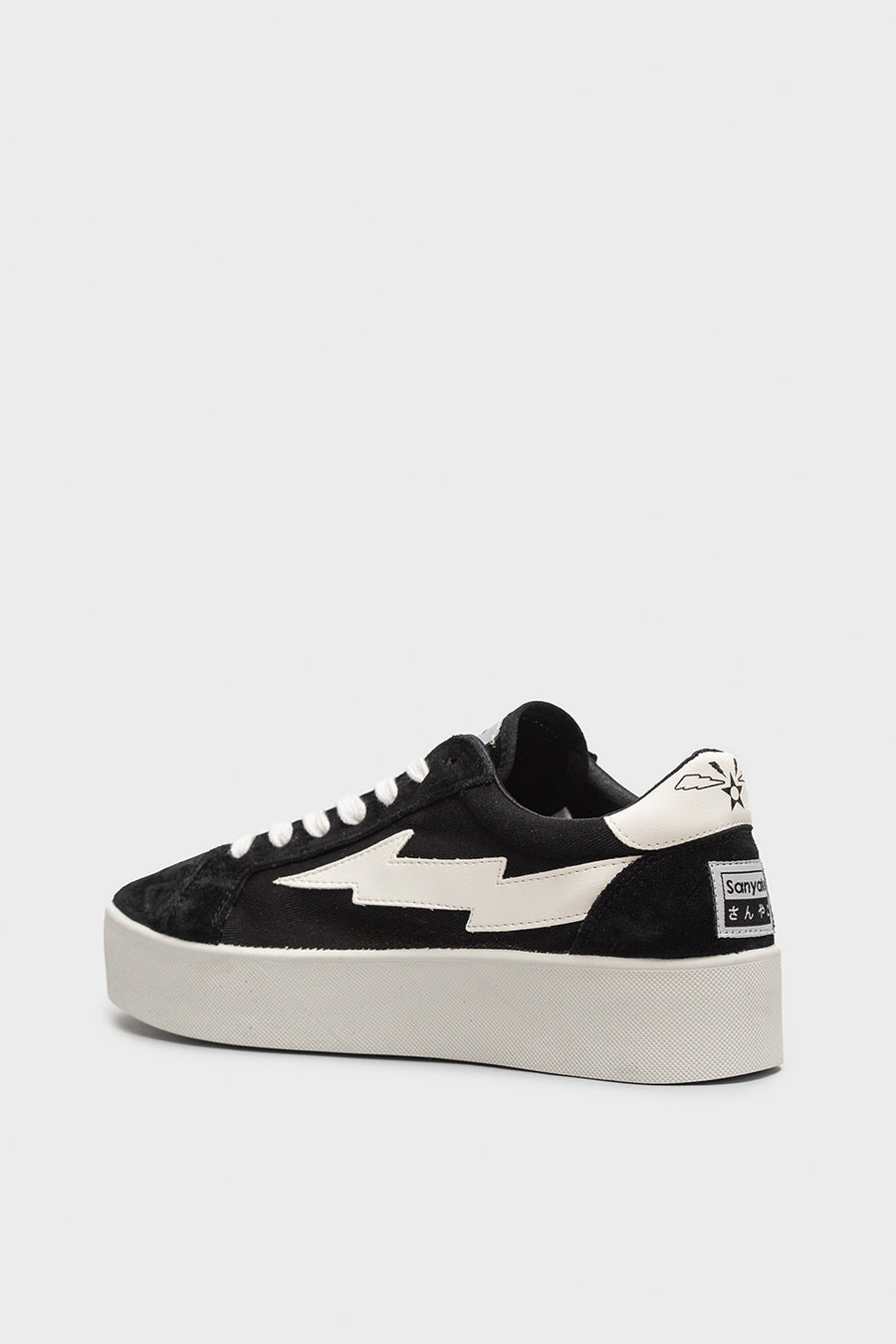 Sneakers Sanyako in tessuto nero e bianco thuw002