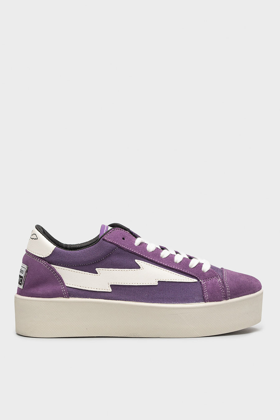 Sneakers da donna in tessuto viola e bianco thuw032