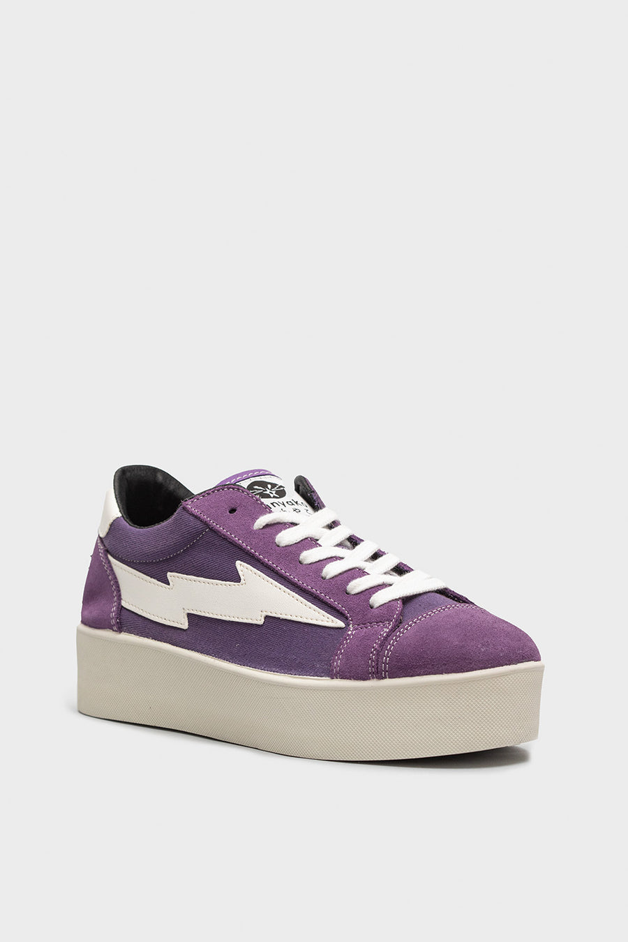Sneakers da donna in tessuto viola e bianco thuw032