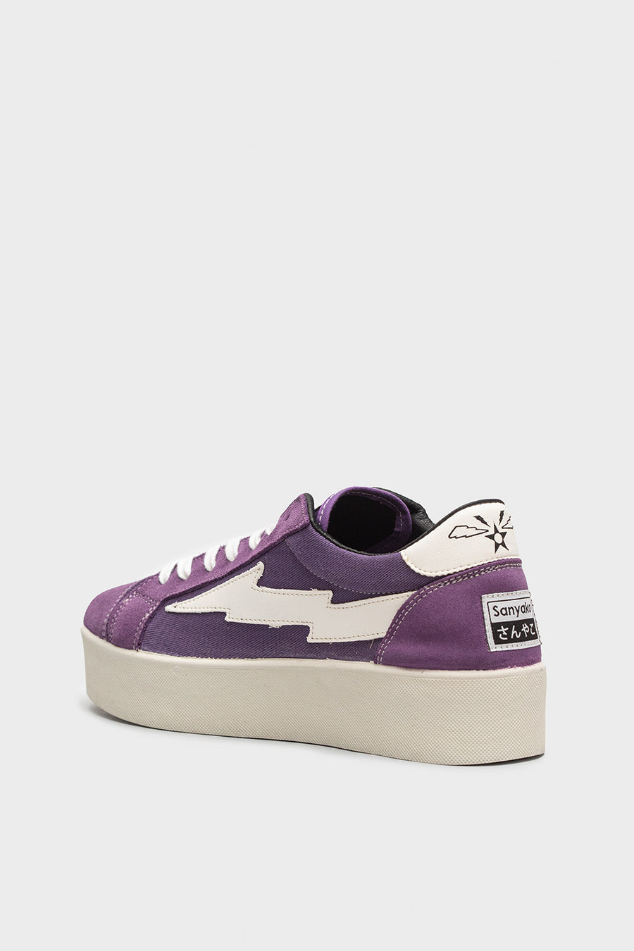 Sneakers Sanyako in tessuto viola e bianco thuw032